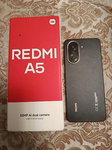 Powerbanklar: Redmi A5, 128 GB, rəng - Qara, Sensor, İki sim kartlı, Face ID — 2