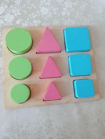 islemis taxta: Taxta uşaq tapmacaları dəsti - Material: hamar işlənmiş ağac, parlaq — 2