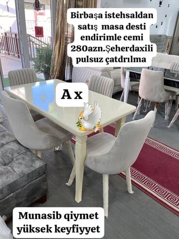 metbexd mebelleri: Mətbəx üçün, Yeni, 4 stul — 1