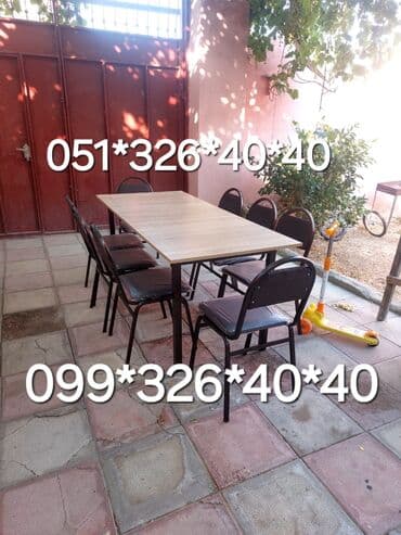 stul sekilleri: Mətbəx üçün, Dördbucaq masa, 8 stul — 5