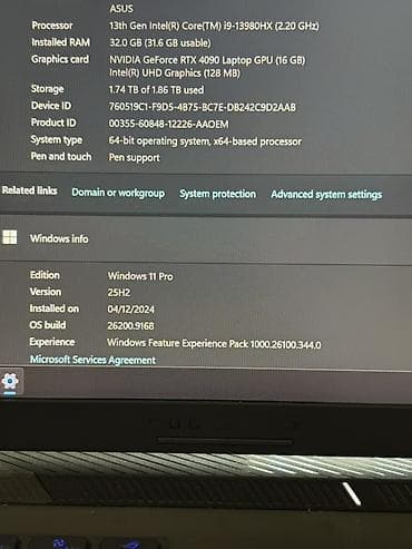 ssd: Başlıq: Flaqman oyun noutbuku ASUS ROG Strix SCAR 16 — i9-13980HX / — 3