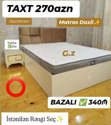 Taxt dəsti – ölçü: 200x160 sm - Başlıq: yumşaq, parça üzlü, vertikal lalafo.az -da Taxt dəsti – ölçü: 200x160 sm - Başlıq: yumşaq, parça üzlü, vertikal