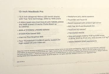 macbook 2010: Apple MacBook Pro (13.3") noutbuk Texniki xüsusiyyətlər: - Ekran — 5