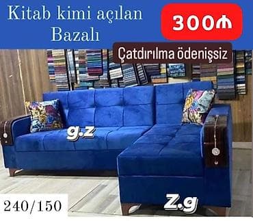 Künc divanı – kitab kimi açılan mexanizmli, bazalı model - Ölçü — 1