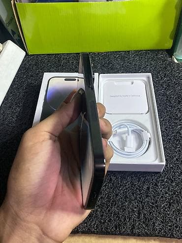 iphone 8 pilus: IPhone 14 Pro, 128 GB, Black Titanium, Zəmanət, Kredit, Face ID — 3