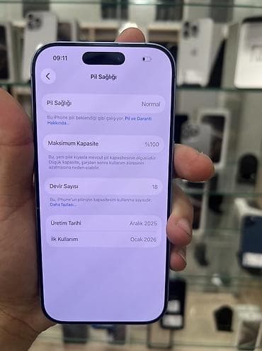 iphone air 17: IPhone 17, 256 GB, Blue Titanium, Zəmanət, Simsiz şarj, Face ID — 2