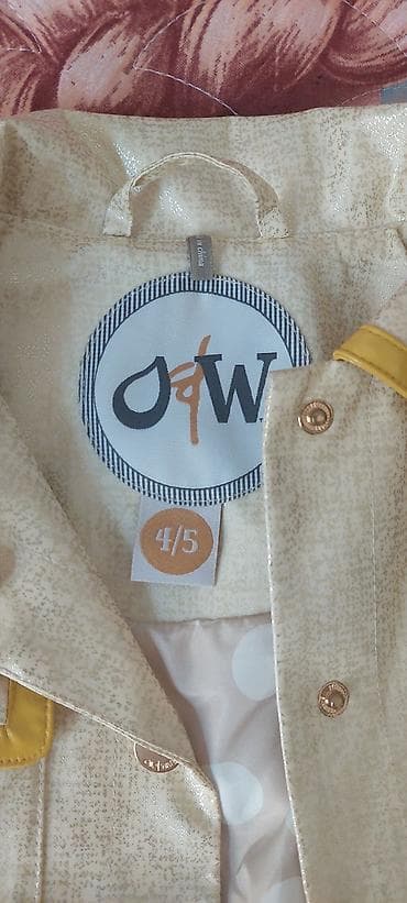 cins şalvar modelleri 2022: Uşaq üçün yağmurluq/plaş – O&W, ölçü 4/5 - Rəng: krem-bej əsas + — 3