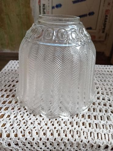 divan ustu ortuk: Şüşə lampalar üçün plafon/abaşur başlıqları (2 ədəd) - Material — 2
