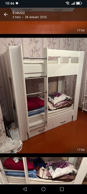 Sifarişlə mebel: Oğlan və qız üçün, Çarpayı, Matrassız, Siyirməli, MDF — 3