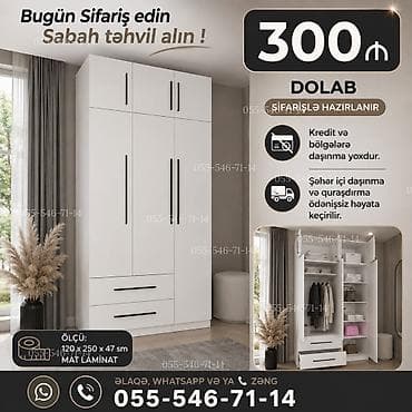 ran: Düz dolab, Yataq otağı üçün, Paltar üçün, Açılan, 3 qapılı — 1