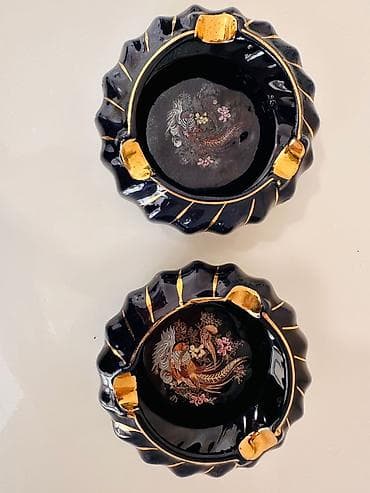 Qara porselen külqabıları – 2 ədəd dəst - Material: yüksək