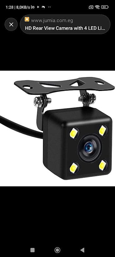 gps avto: HD arxa görüntü kamerası – 4 LED işıqlı, universal nömrə nişanı və ya — 1