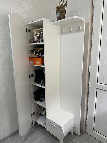 Ev və bağ: İşlənmiş, 1 qapı, Güzgülü, Ağ, Açılan, Künc dolab — 3