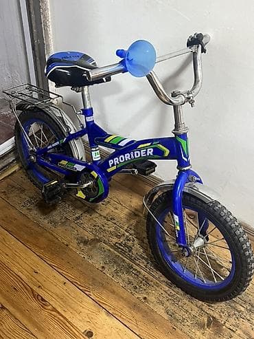 Uşaq velosipedləri: Uşaq velosipedi – PRO RIDER, 14 luk mavi rəng. Az surulub tekerleri — 1