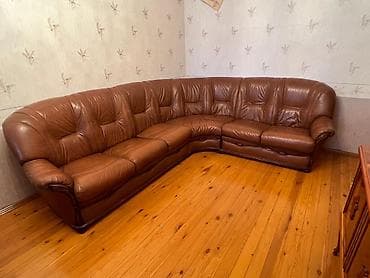 koja divan kreslo: Künc divan, İşlənmiş, Dəri — 4