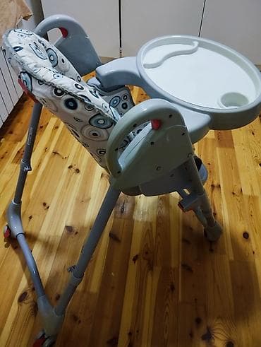 körpü mebel: Uşaq yemək stulu – tənzimlənə bilən və rahat model - Rəng: Boz — 3