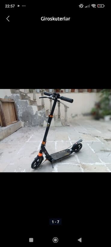 2 cı el elektrikli scooter: Şəhər skuterı – City Riding - Mexaniki skuter, böyük təkərlər: ön və — 4