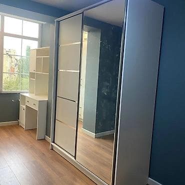 Yeni, 2 qapılı, Güzgülü, Ağ, Kupe, Düz dolab — 2