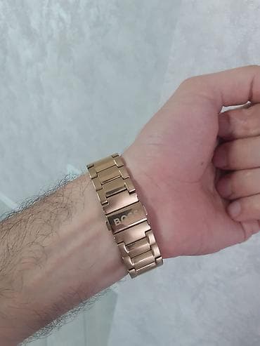 bil: HUGO BOSS kişi qol saatı - Korpus və bilərzik: qızılı rəngdə — 3
