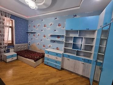 uşaq otağı mebeli: Oğlan və qız üçün, İşlənmiş, Təknəfərlik çarpayı, Yazı masası, Dolab, Komod — 1