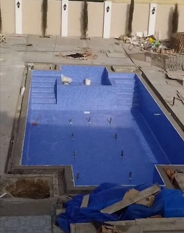 Hovuz tikintisi və montajı – layihədən təhvilə - Betondan yerüstü və