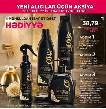 Faberlic məhsulları – parfüm, ev və şəxsi qulluq üçün müxtəlif