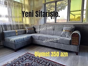 mini direl: Künc divan, Qonaq otağı üçün, Parça, Bazalı, Açılan, Kitab — 3