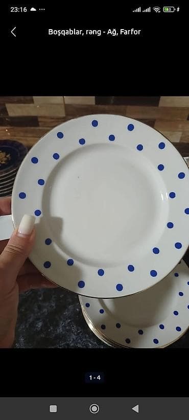 düşün və varlan: Farfor süfrə və çay ləvazimatları dəsti - Material: farfor - Rənglər — 2