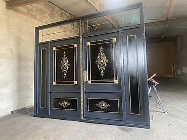 Dəmir Həyət darvazası, Mexaniki, Şəbəkə ilə, rəng - Qara