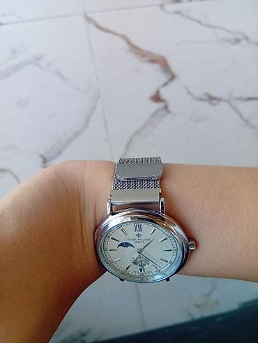 sensor saatlar: Patek Philippe tərzində klassik kişi qol saatı - Korpus: parlaq — 2