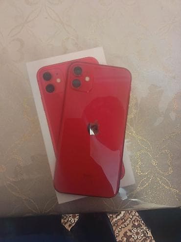 IPhone 11, 64 GB, Qırmızı, Simsiz şarj, Face ID, Sənədlərlə