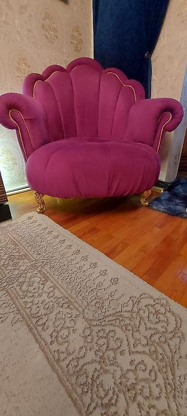 ev mebeli: Kreslo, Vеlur parça — 1