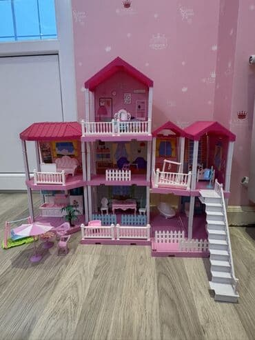 Böyük kukla evi dəsti - 3 mərtəbəli, bir neçə balkon və terraslı lalafo.az -da Böyük kukla evi dəsti - 3 mərtəbəli, bir neçə balkon və terraslı