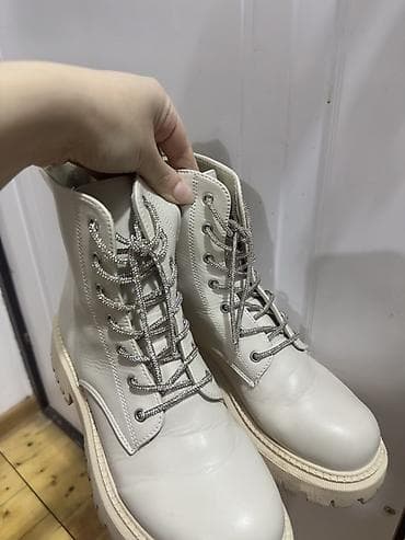 savis krem a e: Çəkmə, Ölçü: 40.5, rəng - Ağ, İşlənmiş — 2