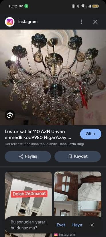 Çılçıraq, 10 və daha çox lampa, Xrustal