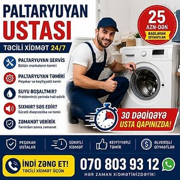 telefon temir yeri: Paltaryuyan sıxmır? Usta çağır | 0708039312 | 24/7 Təcili paltaryuyan — 2