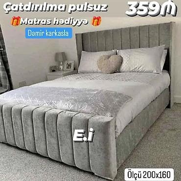 Yeni, İkinəfərlik çarpayı, Bazasız, Matras ilə, Siyirməsiz, Rusiya