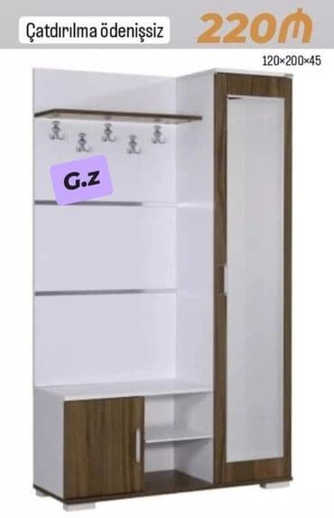 Açılan, 1 qapı Düz dolab, Dolab-asılqan