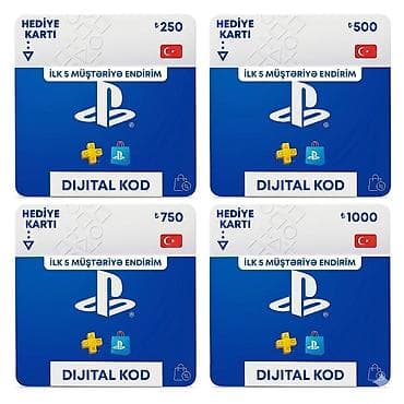 hediyelik qutular: PlayStation Hediye Kartları (TR) — 250 TL - 1000 TL (Anında — 1