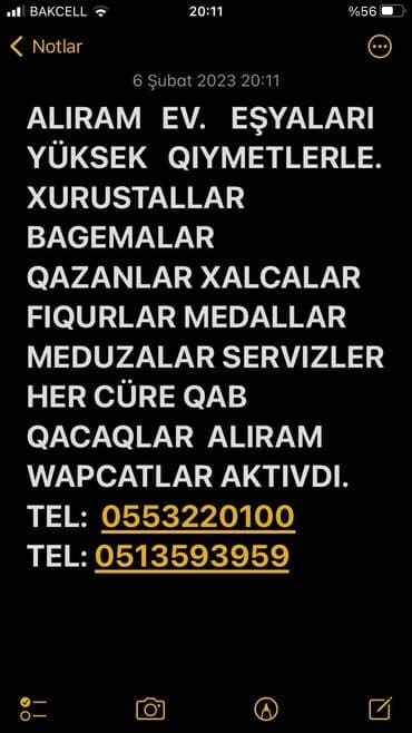 sumqayitda ikinci el esyalar: Ev esyalari aliram yuksek qiymete — 1