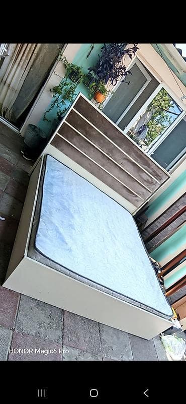 doşəkcə: Mebel: İkinefərlik çarpayı və matras - Ölçü: 160 x 200 sm (taxt — 1