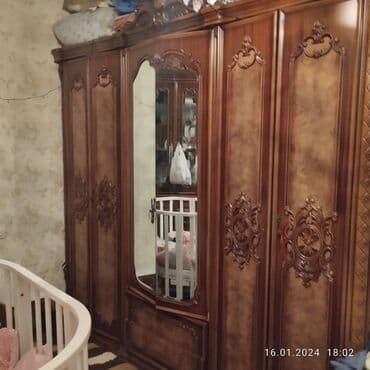 tuba: 2 təknəfərlik çarpayı, Dolab, 2 tumba, Komod, Azərbaycan, İşlənmiş — 1