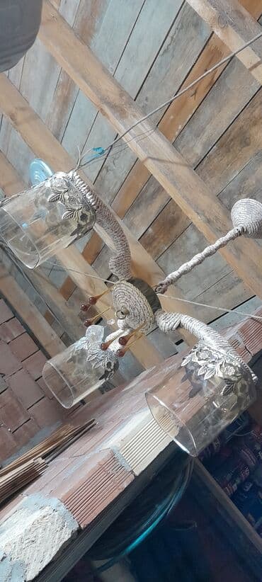 çat şüşə: Çılçıraq, 3 lampa, Şüşə — 1