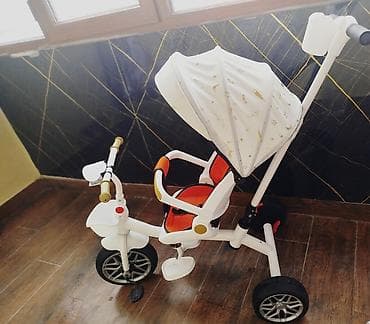 ucuz vesevet: Uşaq üçtəkərli velosiped/arabası - 2-si 1-də dizayn: valideyn — 2