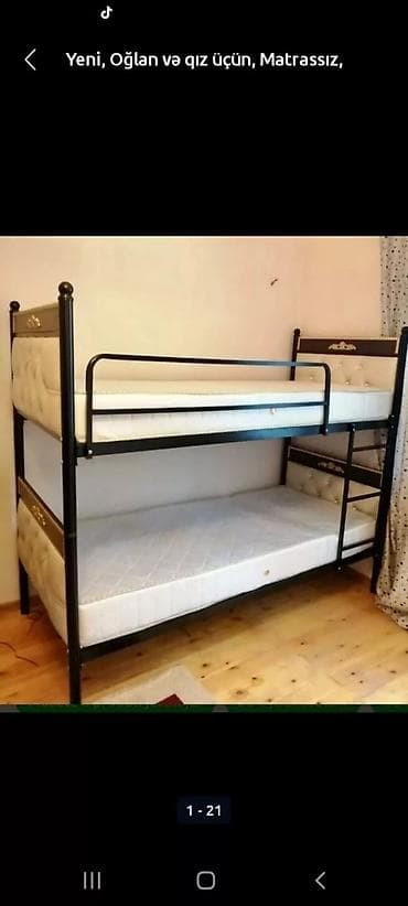 Yeni, İkinəfərlik çarpayı, Bazasız, Matrassız, Siyirməsiz, Azərbaycan — 6