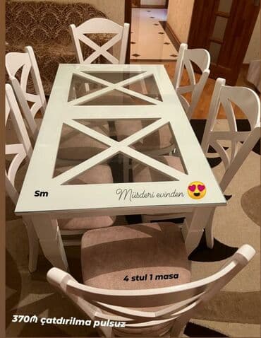 metbext moyka: *Bir gün ərzində çatdırılma olunan* ✔️Kuxna üçün stol stul dəsti✨✨ — 2