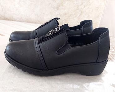 dovşan formalı ev ayaqqabıları: Ölçü: 38, rəng - Qara, Yeni — 2