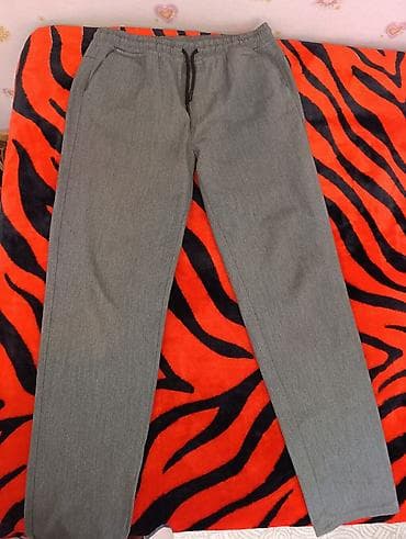 Boz rəngli kişi şalvarı 13-15 - Material: nazik, yumşaq və nəfəsalan