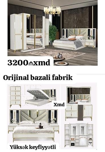 yatağ: Yataq otağı dəsti – orijinal bazalı, fabrik istehsalı. Yüksək — 1