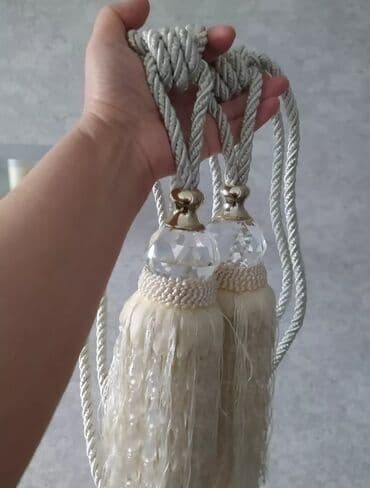 бабочки для декора: Teze gozel damla formada muncuklarla bezedilmiş perde aksesüarları — 1